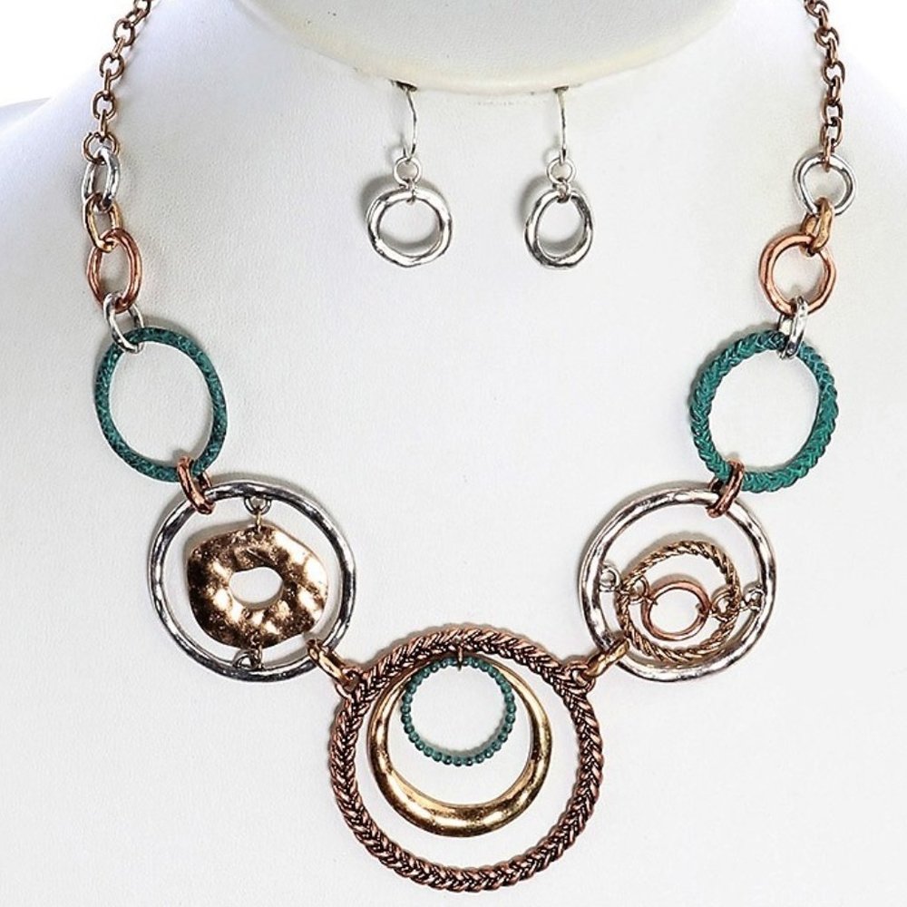 $14  METAL CASTING HAMMERED SET